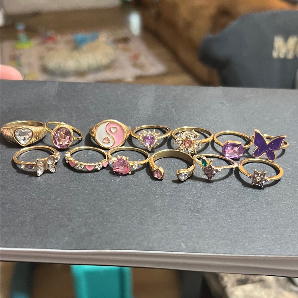 Gold/Pink Costume Jewelry Set (13)